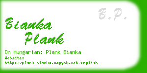 bianka plank business card